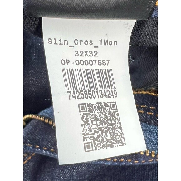 Mott & Bow Slim Crosby Denim Jeans Mens 32x32 Dark Wash Blue Stretch - Picture 9 of 9